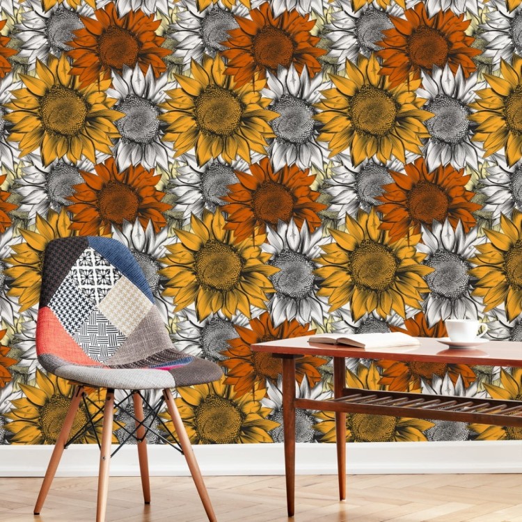 Tapeta Kolorowe Słoneczniki