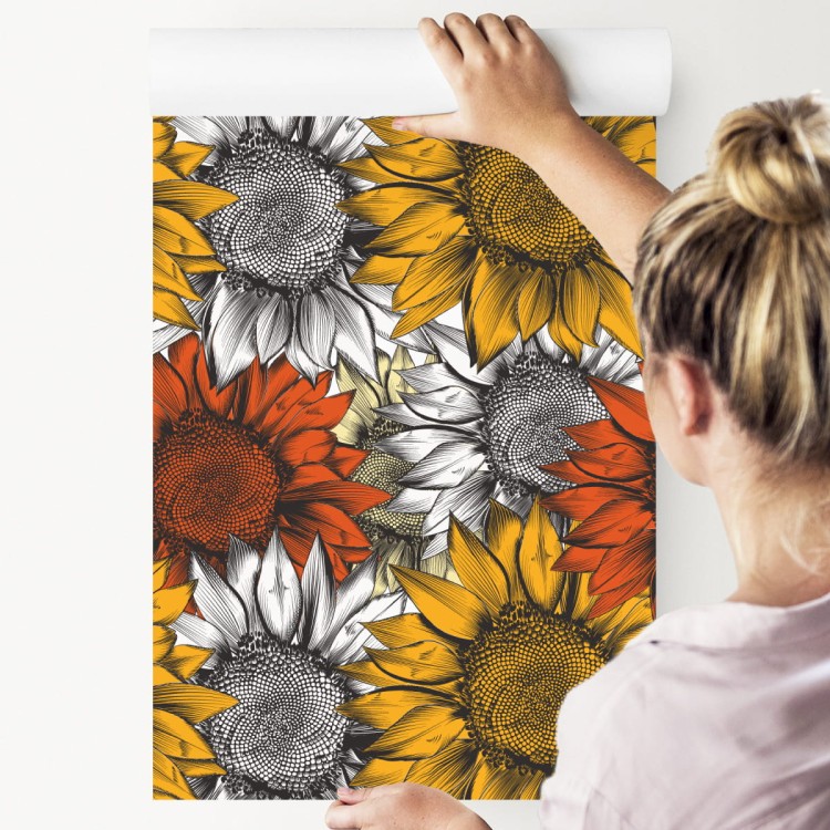 Tapeta Kolorowe Słoneczniki