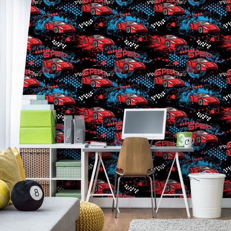Tapeta Do Pokoju Dziecka Auta Wyścigowe, Samochody