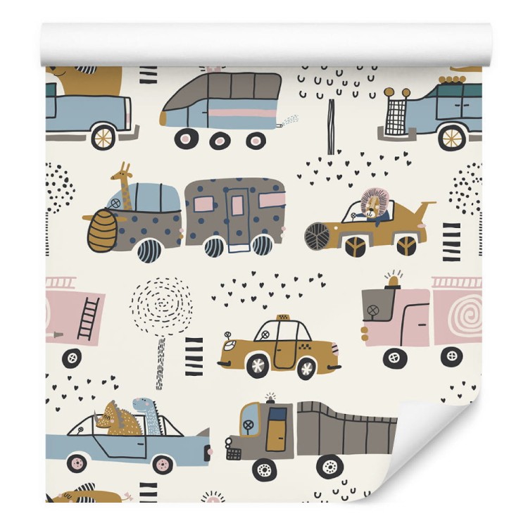 Tapeta Auta, Drzewa, Zwierzęta, Do Pokoju Dziecka