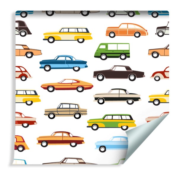 Tapeta Dla Dzieci - Kolorowe Samochody