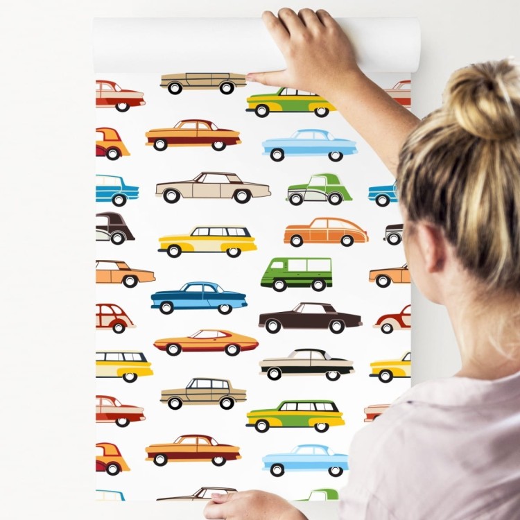 Tapeta Dla Dzieci - Kolorowe Samochody