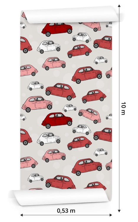 Tapeta Dla Dzieci - Kolorowe Samochody