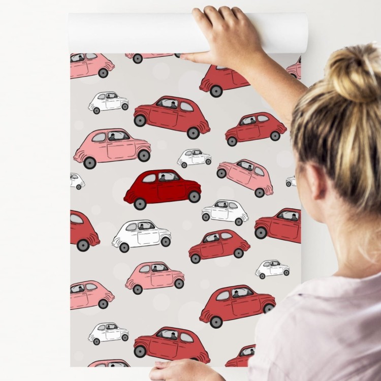 Tapeta Dla Dzieci - Kolorowe Samochody