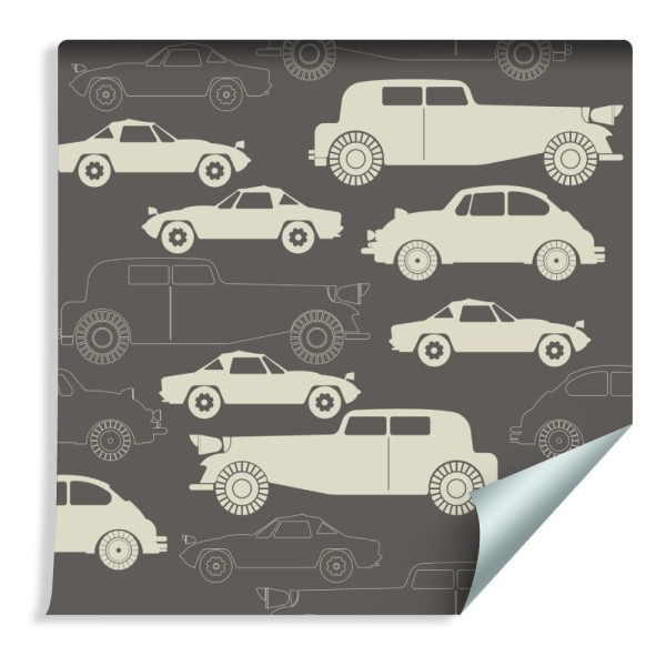 Tapeta Dla Dzieci - Auta W Stylu Retro