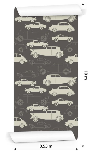 Tapeta Dla Dzieci - Auta W Stylu Retro