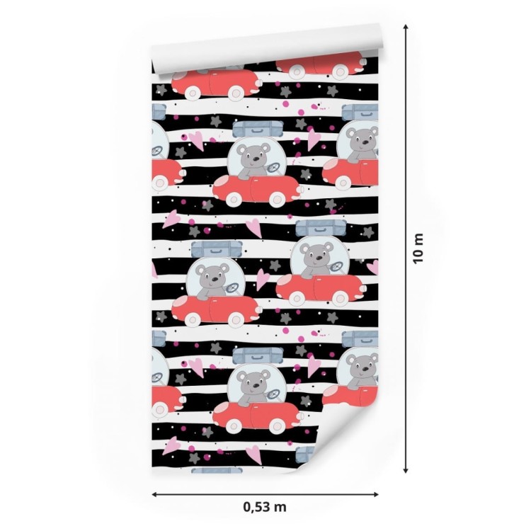 Tapeta Dla Dzieci - Radosne Misie W Podróży