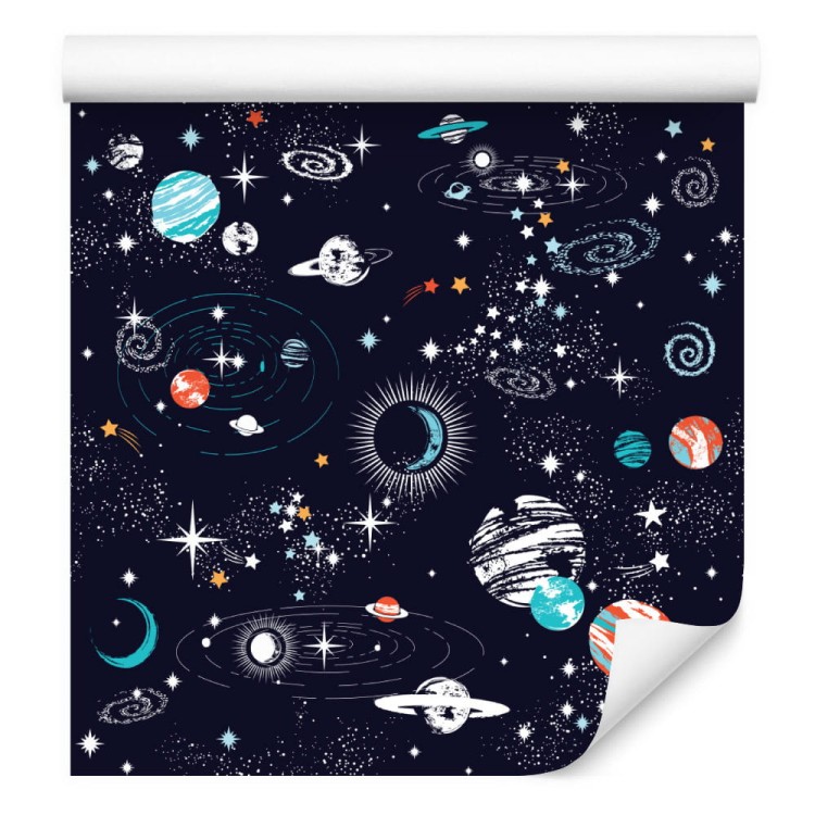 Tapeta Do Pokoju Chłopca Planety Kosmos Gwiazdy