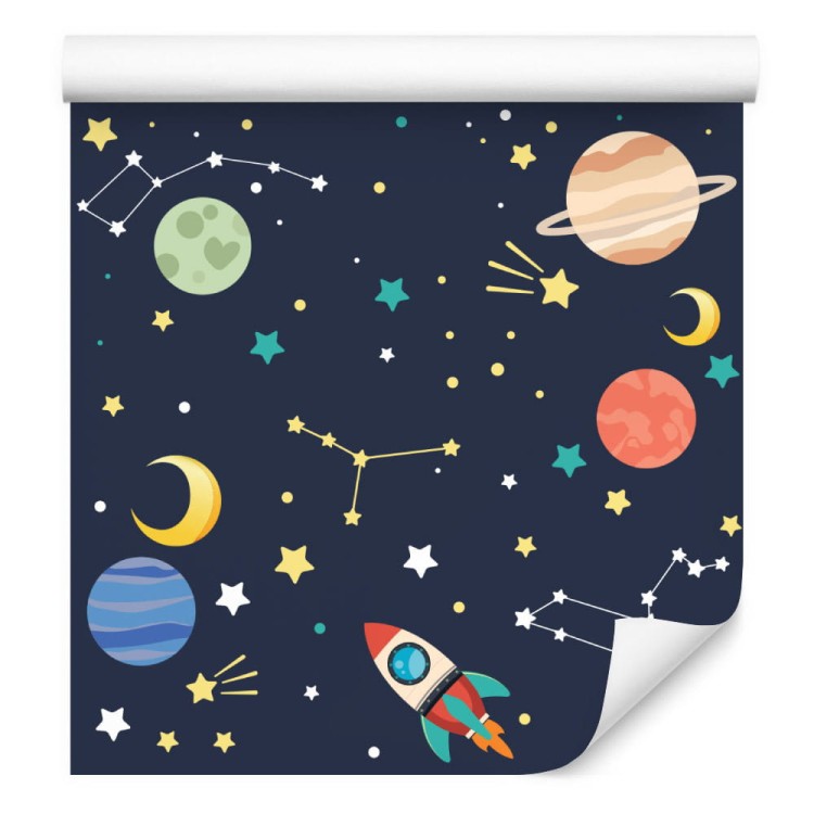 Tapeta Kolorowe Rakiety Kosmiczne