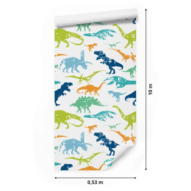 Tapeta Kolorowe Dinozaury, Pokój Dziecięcy