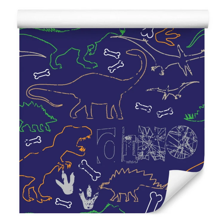 Tapeta Dla Dzieci, Kolorowe Dinozaury, Zwierzęta