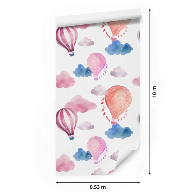 Tapeta Balony Na Tle Kolorowych Chmur