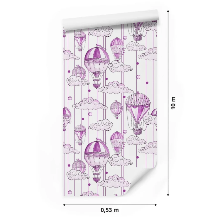Tapeta Balony W Odcieniach Fioletu