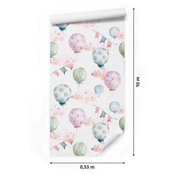 Tapeta Balony W Delikatnych Kolorach