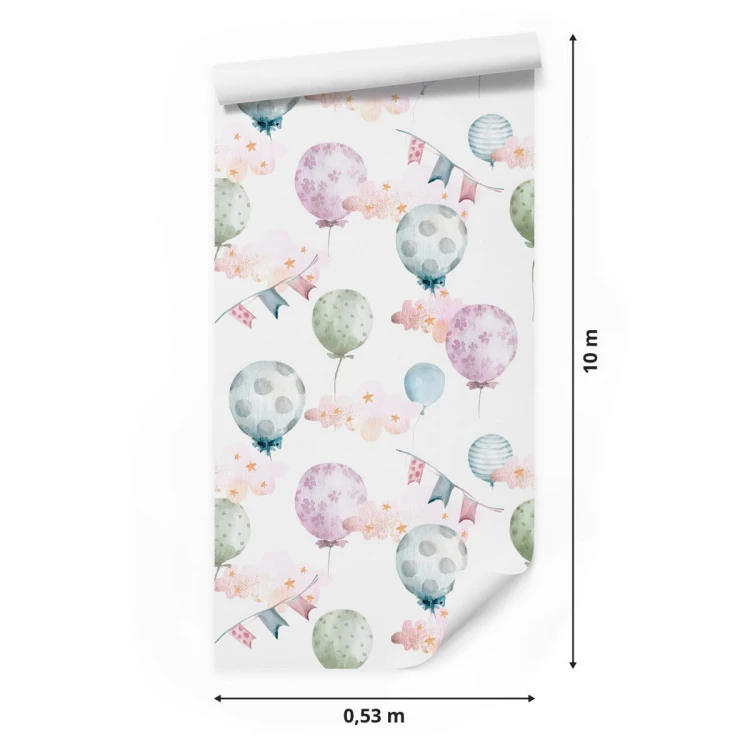 Tapeta Balony W Delikatnych Kolorach