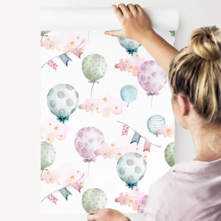 Tapeta Balony W Delikatnych Kolorach