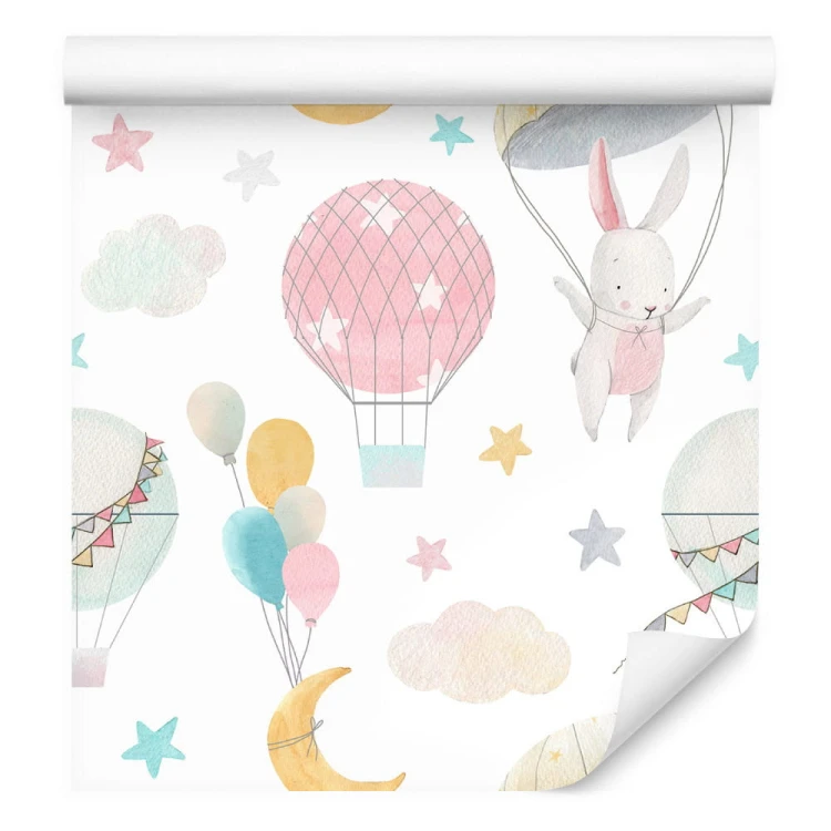 Tapeta Balony Na Tle Kolorowych Gwiazdek