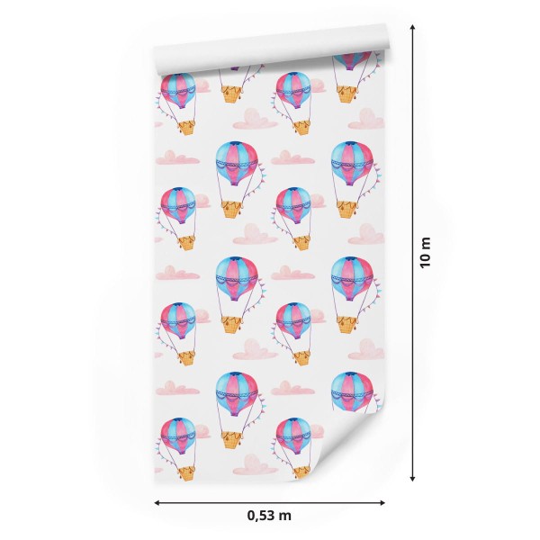 Tapeta Pastelowe Balony Chmurki, Do Pokoju Dziecka