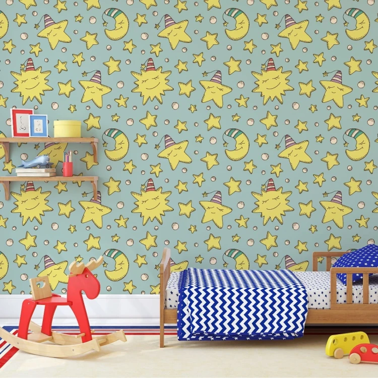 Tapeta Dla Dzieci – Gwiazdki I Księżyce