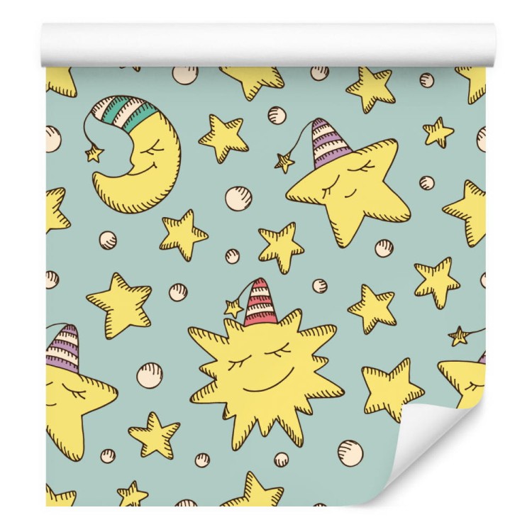 Tapeta Dla Dzieci – Gwiazdki I Księżyce