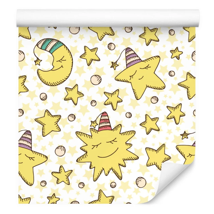 Tapeta Dla Dzieci – Gwiazdki I Księżyce