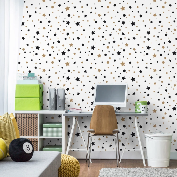 Tapeta Dla Dzieci – Gwiazdki I Kółka