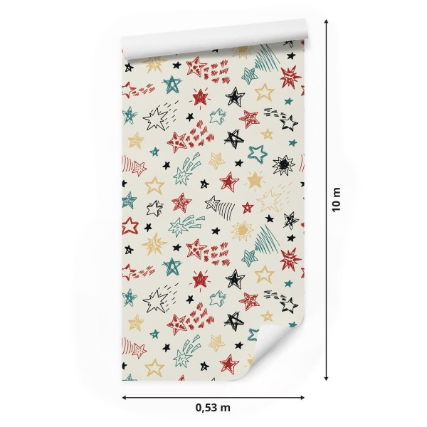 Tapeta Dla Dzieci – Kolorowe Gwiazdki