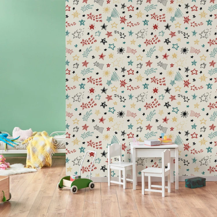 Tapeta Dla Dzieci – Kolorowe Gwiazdki