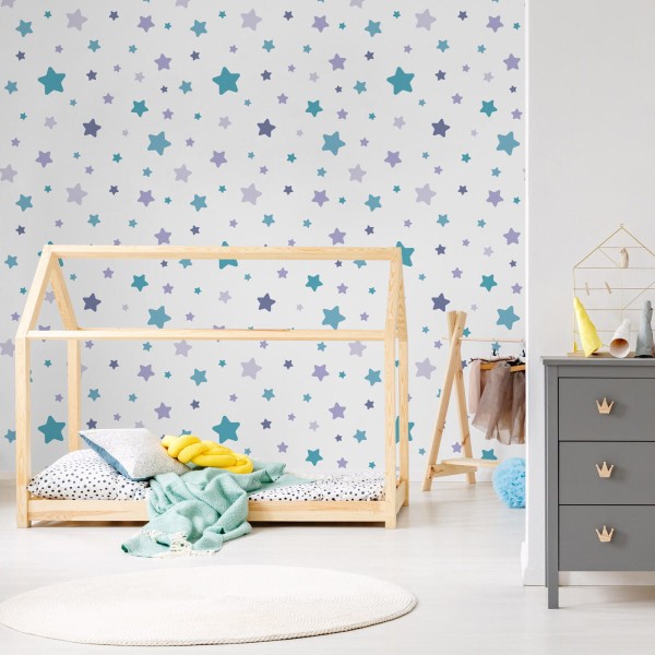 Tapeta Dla Dzieci – Wielobarwne Gwiazdki