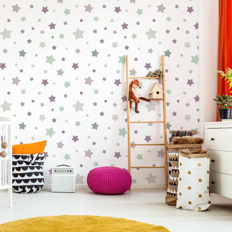 Tapeta Dla Dzieci – Kolorowe Gwiazdki