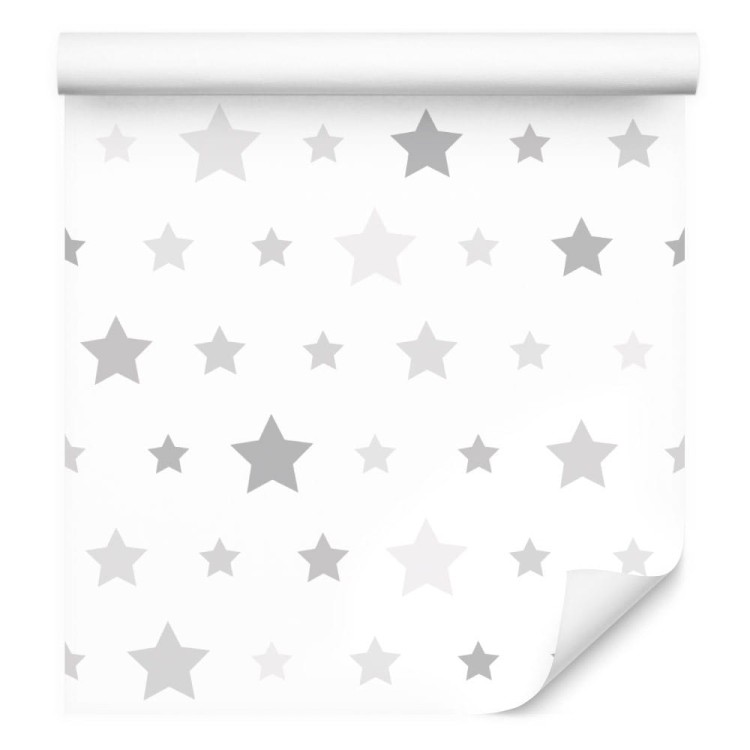 Tapeta Dla Dzieci – Gwiazdki W Odcieniach Szarości