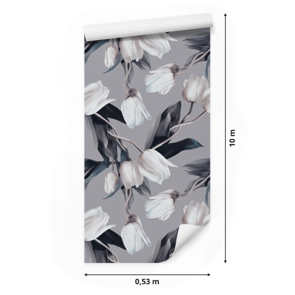 Tapeta Malowane Tulipany