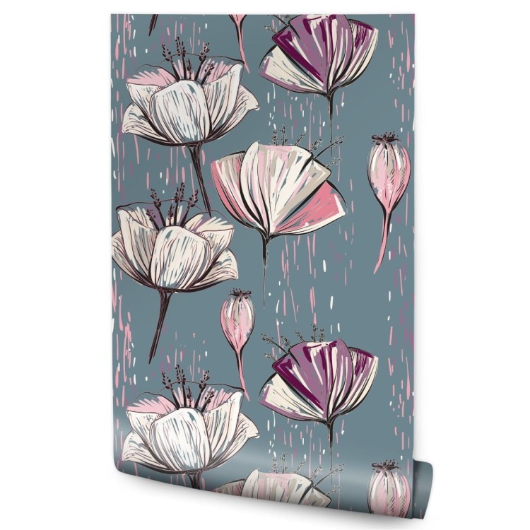 Tapeta Malowane Tulipany