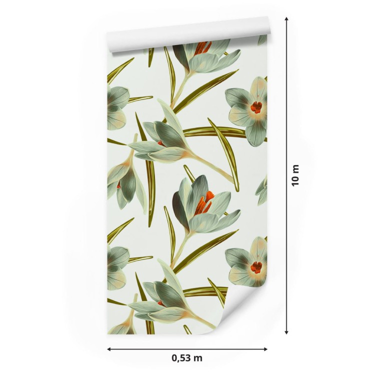 Tapeta Kwiaty Krokus Vintage