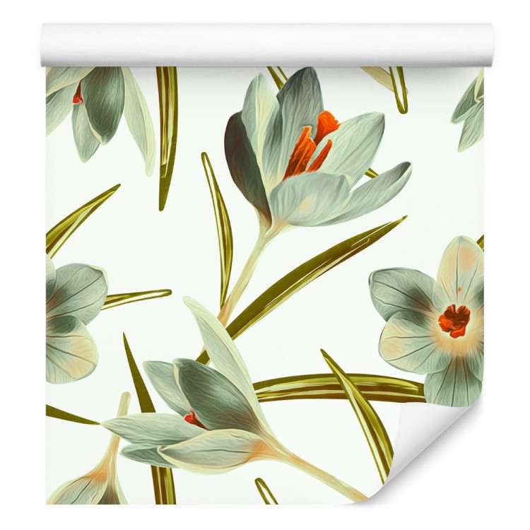 Tapeta Kwiaty Krokus Vintage