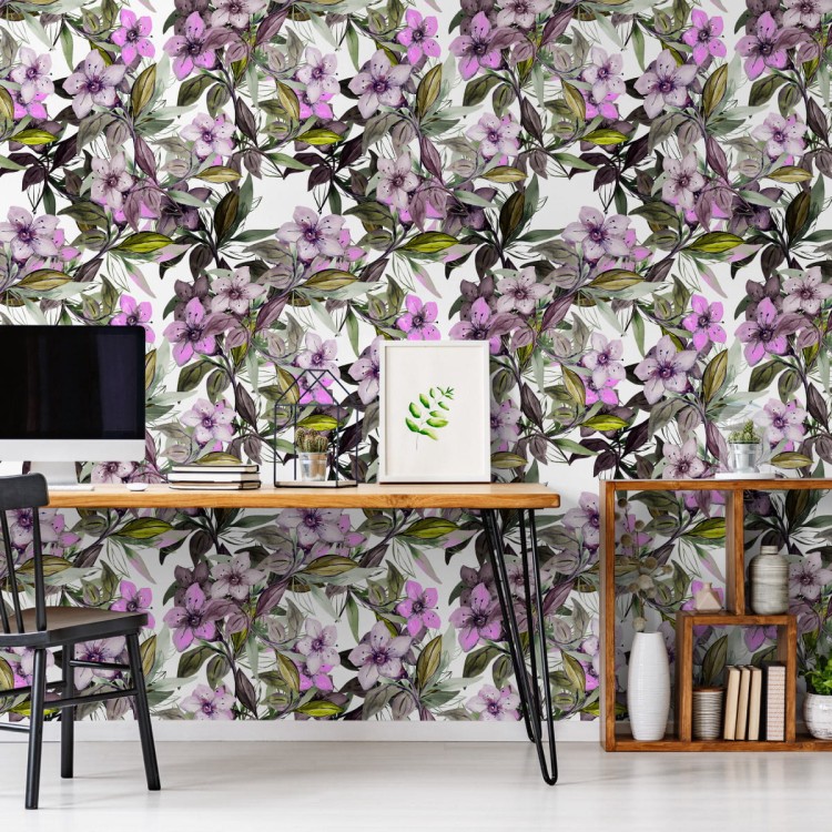 Tapeta Kwiaty Akwarela