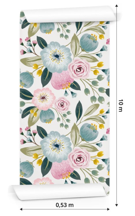 Tapeta Kolorowe Wiosenne Kwiaty