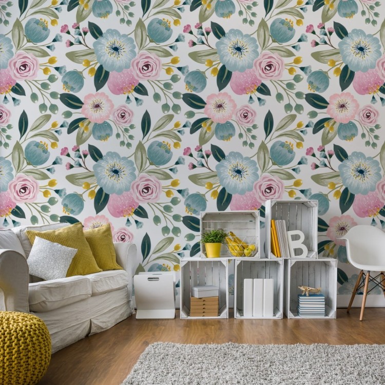 Tapeta Kolorowe Wiosenne Kwiaty