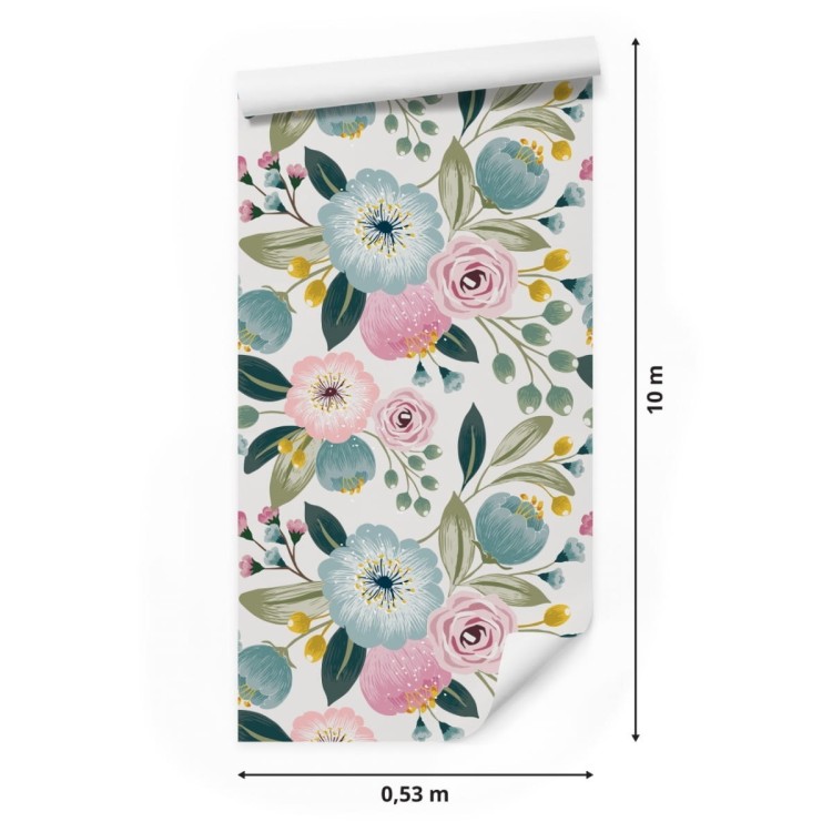 Tapeta Kolorowe Wiosenne Kwiaty