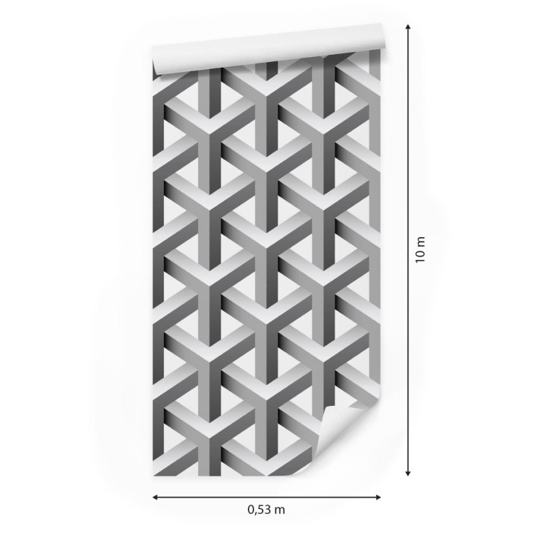 Tapeta Geometryczna, Efekt 3D, Z Głębią, Do Salonu