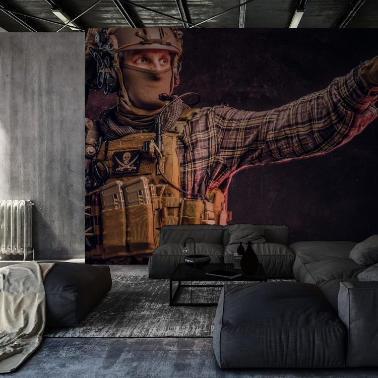 Fototapeta Żołnierz W Kamuflażu