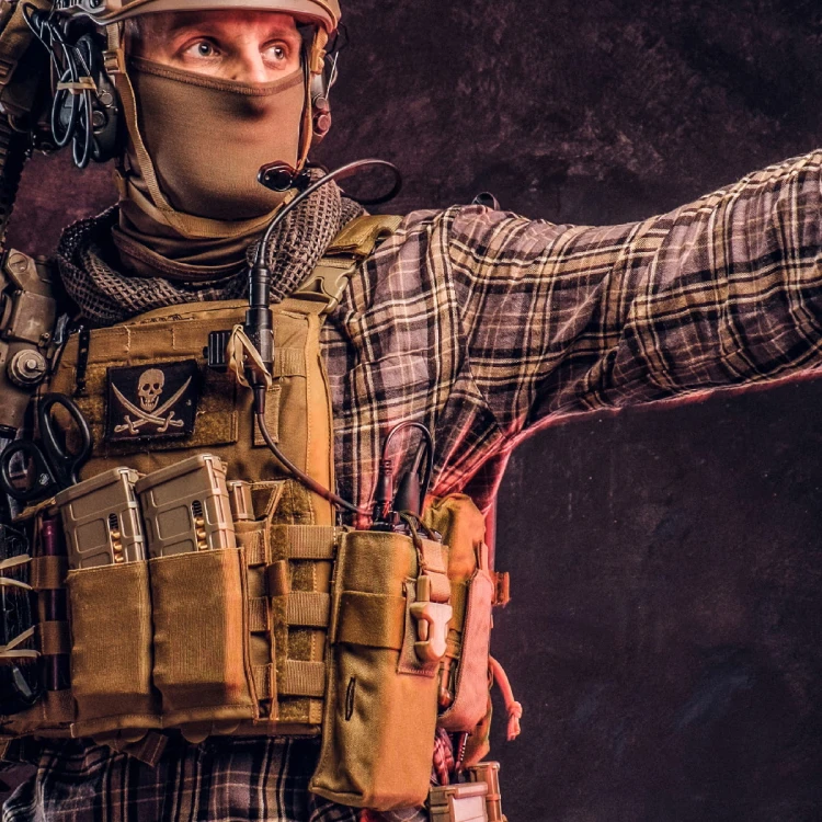 Fototapeta Żołnierz W Kamuflażu