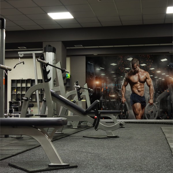 Fototapeta Umięśniony Mężczyzna Na Siłowni