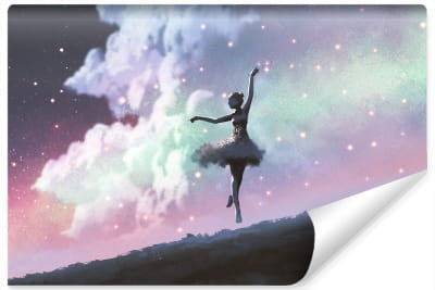Fototapeta Baletnica Tańcząca Na Tle Nocnego Nieba