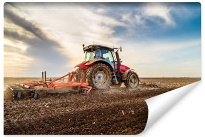 Fototapeta Traktor Pracujący Na Polu