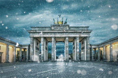 Fototapeta Brama Brandenburska Zimą