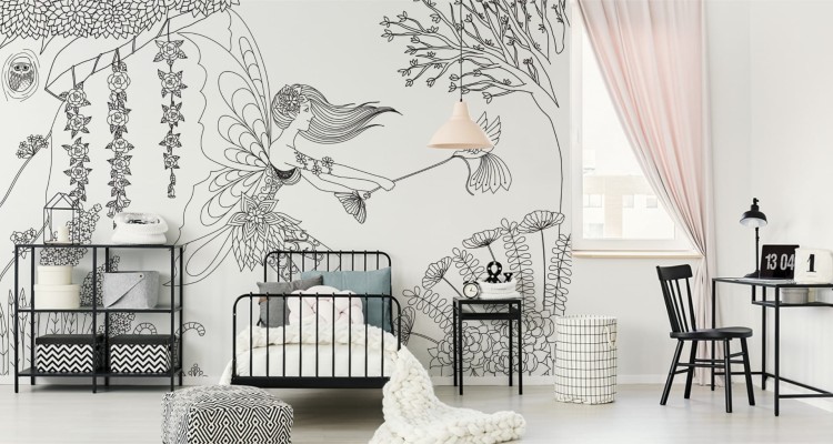 Fototapeta Wróżka I Kwiaty