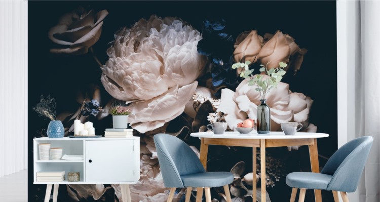 Fototapeta Piwonie W Ciemnej Odsłonie