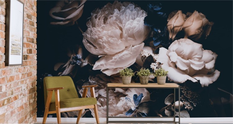 Fototapeta Piwonie W Ciemnej Odsłonie