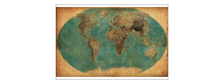 Fototapeta Stara Mapa Świata